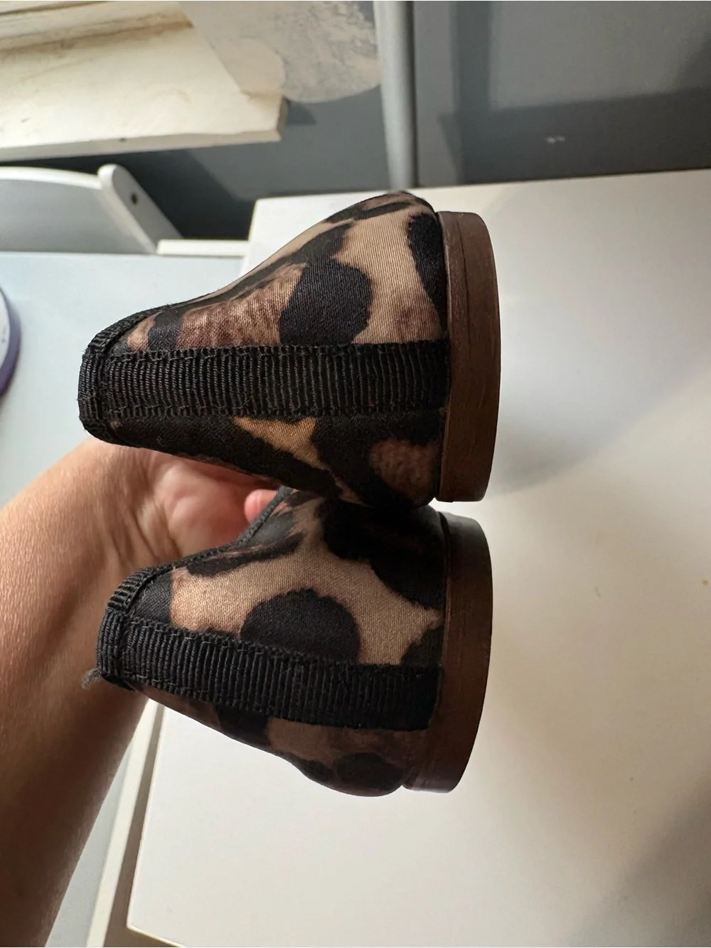 J. Crew Leopard-Print Pointed Ballet Flats in Brown and Black